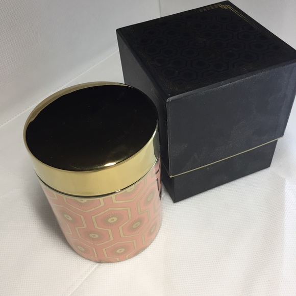 Rozanna Jazz Age Vessel Storage Ceramic Container Pink & Gold New - Picture 3 of 6